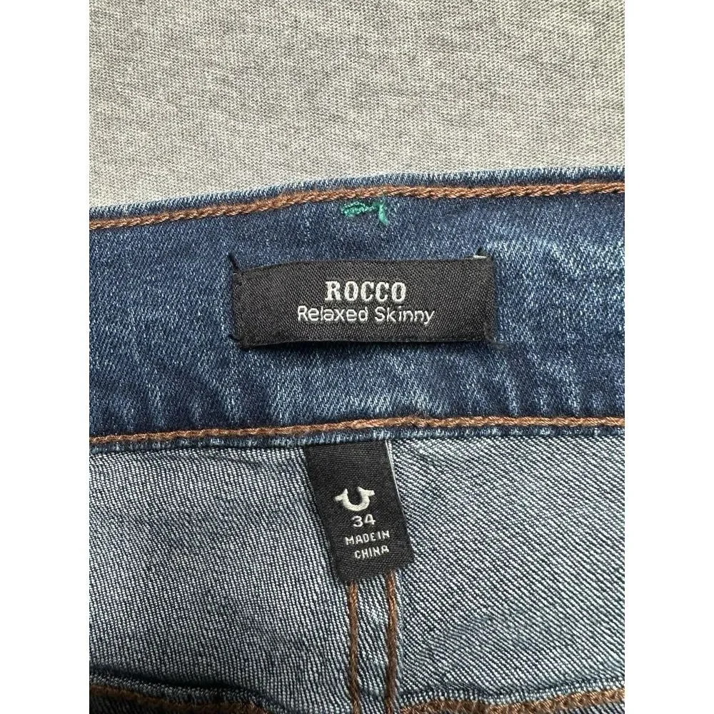 True‎ Religion Jeans Men's Rocco SN Flap Relaxed Skinny Size 34x32 NWT